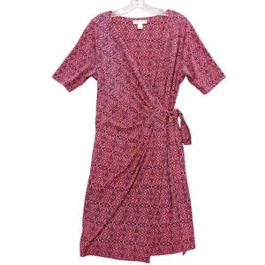 Motherhood Maternity Geometric Pink Asymmetrical Dress